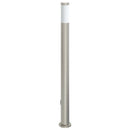 pullertlampe med stikkontakt 110 cm rustfrit stål IP44