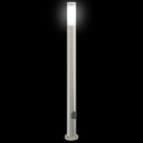 pullertlampe med stikkontakt 110 cm rustfrit stål IP44