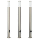 pullertlamper med stikkontakt 3 stk. 110 cm rustfrit stål IP44