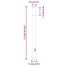 pullertlamper med stikkontakt 3 stk. 110 cm rustfrit stål IP44