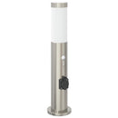 pullertlamper med sensor og stikkontakt 3 stk. 50 cm rustfrit stål IP44