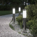 pullertlamper med sensor og stikkontakt 3 stk. 50 cm rustfrit stål IP44