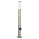 pullertlamper med sensor og stikkontakt 3 stk. 80 cm rustfrit stål IP44