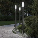 pullertlamper med sensor og stikkontakt 3 stk. 110 cm rustfrit stål IP44