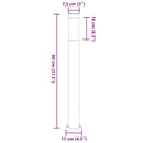 pullertlampe 80 cm rustfrit stål IP44