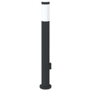 pullertlampe med stikkontakt 80 cm rustfrit stål IP44