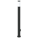 pullertlampe med stikkontakt 110 cm rustfrit stål IP44