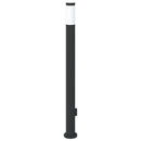 pullertlampe med stikkontakt 110 cm rustfrit stål IP44