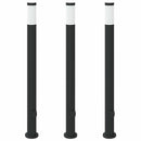 pullertlamper med stikkontakt 3 stk. 110 cm rustfrit stål IP44