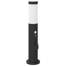 pullertlamper med sensor og stikkontakt 3 stk. 50 cm rustfrit stål IP44
