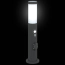 pullertlamper med sensor og stikkontakt 3 stk. 50 cm rustfrit stål IP44