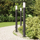 pullertlamper med sensor og stikkontakt 3 stk. 110 cm rustfrit stål IP44