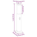 pullertlamper med sensor 3 stk. 50 cm rustfrit stål IP44