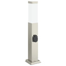 pullertlamper med stikkontakt 3 stk. 50 cm rustfrit stål IP44