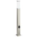 pullertlamper med stikkontakt 3 stk. 80 cm rustfrit stål IP44