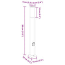pullertlamper med stikkontakt 3 stk. 80 cm rustfrit stål IP44
