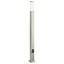 pullertlampe med stikkontakt 110 cm rustfrit stål IP44