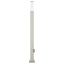 pullertlampe med stikkontakt 110 cm rustfrit stål IP44
