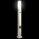 pullertlampe med sensor og stikkontakt 80 cm rustfrit stål IP44