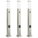 pullertlamper med sensor og stikkontakt 3 stk. 80 cm rustfrit stål IP44