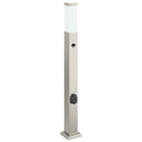 pullertlamper med sensor og stikkontakt 3 stk. 80 cm rustfrit stål IP44