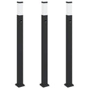 pullertlamper med sensor 3 stk. 110 cm sort IP44
