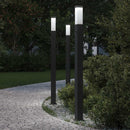 pullertlamper med sensor 3 stk. 110 cm sort IP44