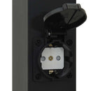 pullertlampe med stikkontakt 80 cm sort IP44