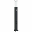 pullertlamper med sensor og stikkontakt 3 stk. 80 cm sort IP44