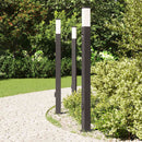 pullertlamper med sensor og stikkontakt 3 stk. 110 cm sort IP44