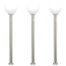 pullertlamper med sensor 3 stk. 120 cm rustfrit stål IP44