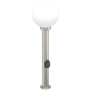 pullertlampe med stikkontakt 80 cm rustfrit stål IP44