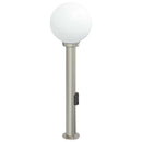 pullertlampe med stikkontakt 80 cm rustfrit stål IP44