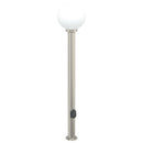 pullertlampe med stikkontakt 120 cm rustfrit stål IP44