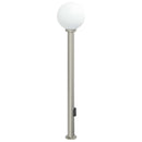 pullertlampe med stikkontakt 120 cm rustfrit stål IP44