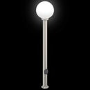 pullertlampe med stikkontakt 120 cm rustfrit stål IP44