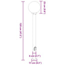 pullertlampe med stikkontakt 120 cm rustfrit stål IP44