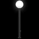 pullertlamper med stikkontakt 3 stk. 120 cm sort IP44