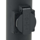 pullertlampe med sensor og stikkontakt 80 cm sort IP44