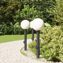 pullertlamper med sensor og stikkontakt 3 stk. 80 cm sort IP44