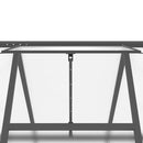 drivhus med fundamentramme 334x169x195 cm aluminium antracitgrå