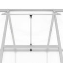 drivhus med fundamentramme 334x169x202 cm aluminium sølvfarvet