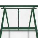 drivhus med fundamentramme 334x169x202 cm aluminium grøn