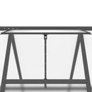 drivhus med fundamentramme 445x169x195 cm aluminium antracitgrå