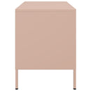 tv-bord 68x39x50,5 cm stål lyserød