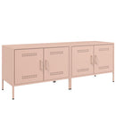 tv-borde 2 stk. 68x39x50,5 cm stål lyserød