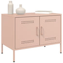 tv-borde 2 stk. 68x39x50,5 cm stål lyserød