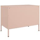 tv-borde 2 stk. 68x39x50,5 cm stål lyserød