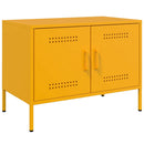 tv-bord 68x39x50,5 cm stål sennepsgul