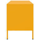 tv-bord 68x39x50,5 cm stål sennepsgul